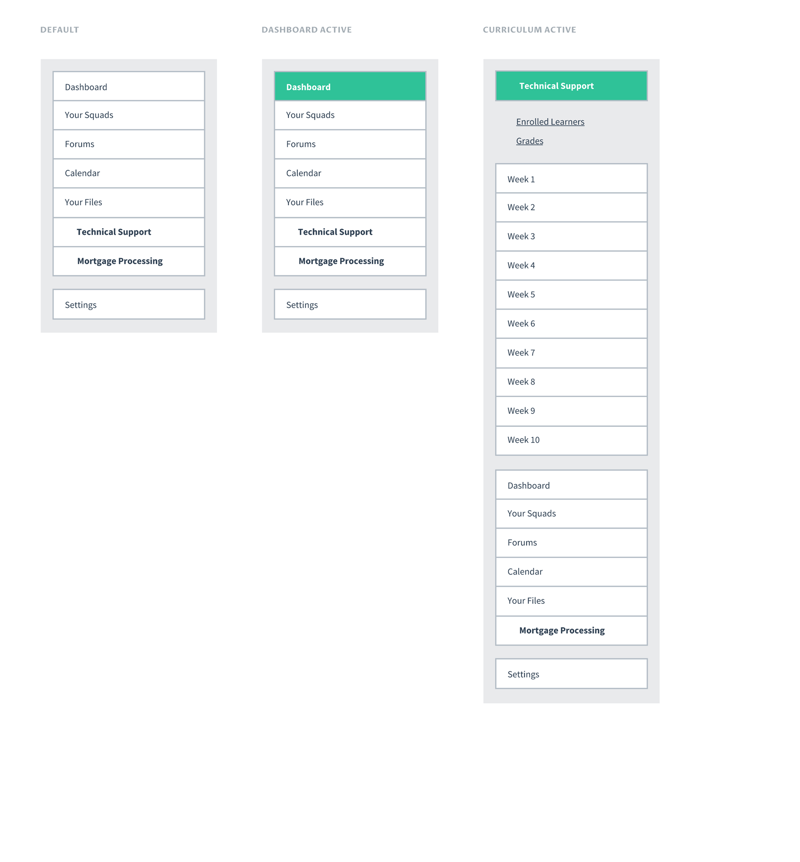 Design system navigation components